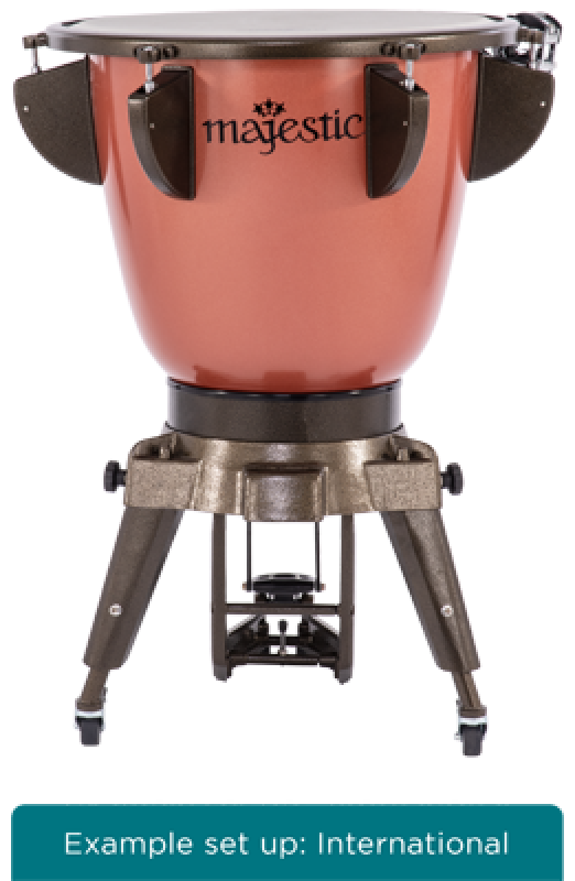 Preview: MAJESTIC Pauke, Harmonic Series, 32", Fiberglas, tiefgezogen, deutsch