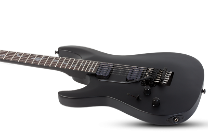 Preview: SCHECTER E-Gitarre, Damien 6 FR, Satin Black, Linkshänder