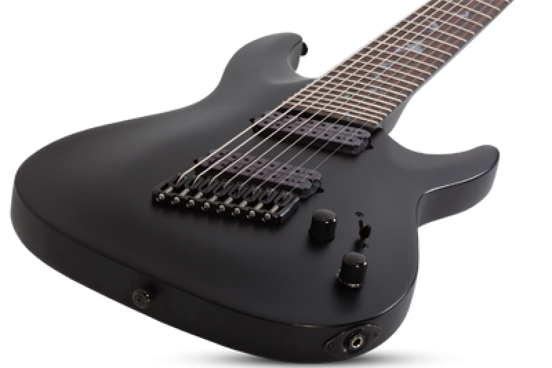 Preview: SCHECTER E-Gitarre, Damien 8, MultiScale, Satin Black