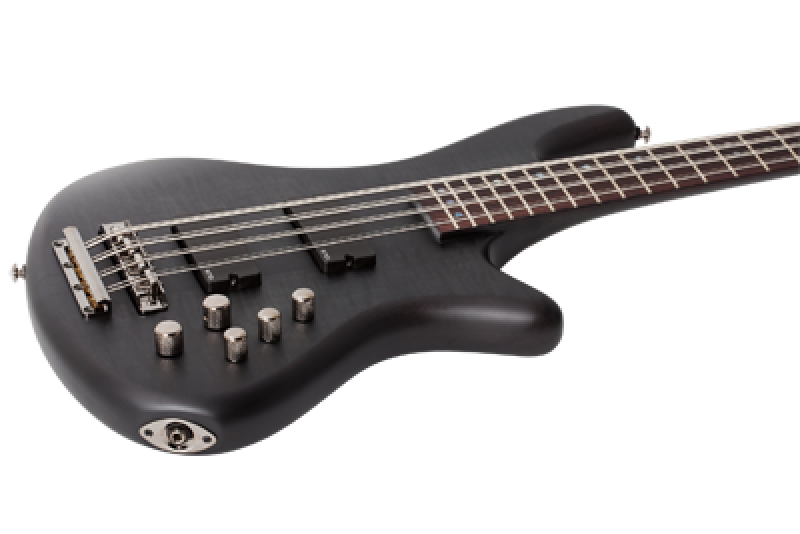 Preview: SCHECTER Bassgitarre, Stiletto Studio-8, See-Thru Black Satin