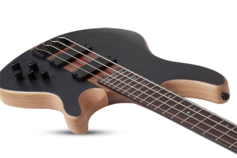 Preview: SCHECTER Bassgitarre, Charles Berthoud CB-4, See-Thru Black Satin