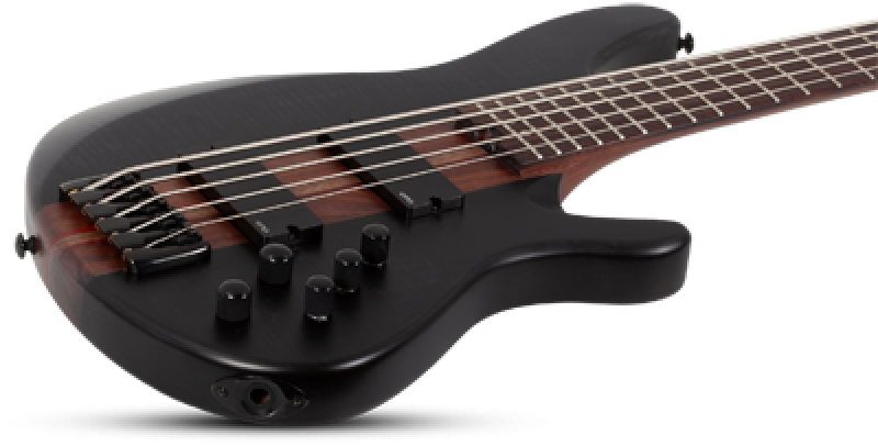Preview: SCHECTER Bassgitarre, Charles Berthoud CB-5, See-Thru Black Satin