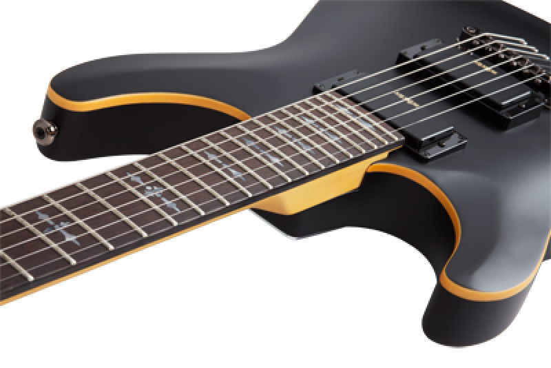 Preview: SCHECTER E-Gitarre, Demon 6, Satin Black, Linkshänder