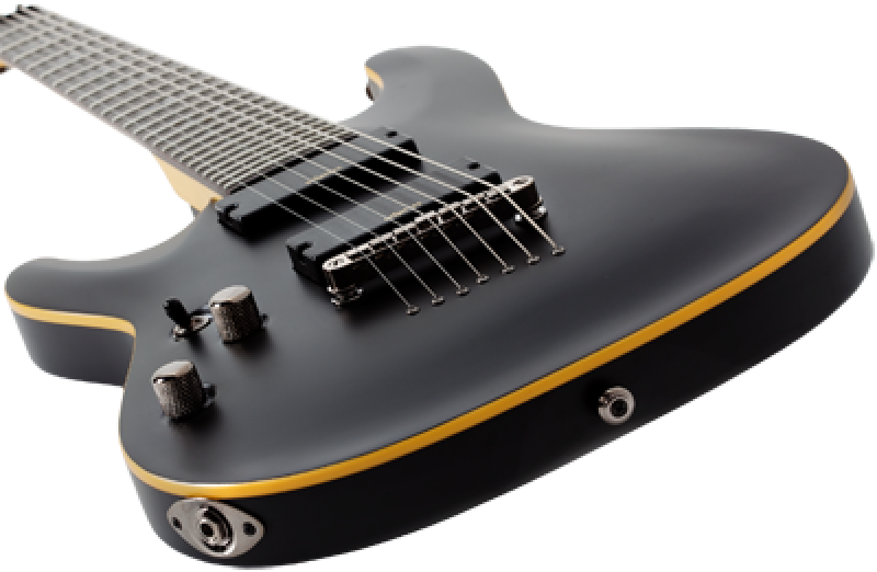 Preview: SCHECTER E-Gitarre, Demon 7, Satin Black, Linkshänder