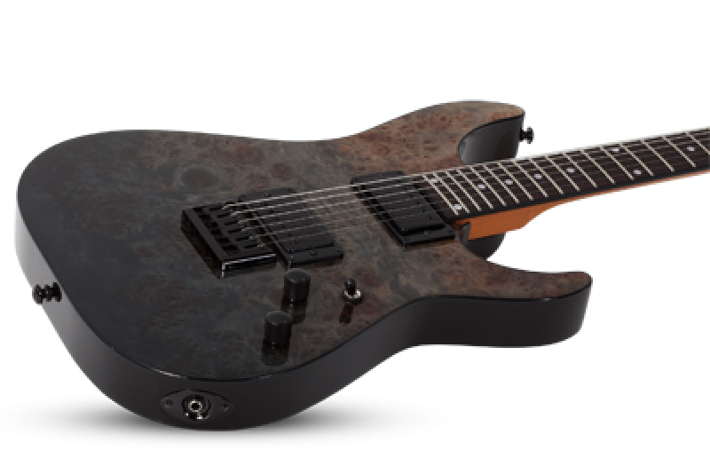 Preview: SCHECTER E-Gitarre, C-1 Standard, Black Fade Burst Burl