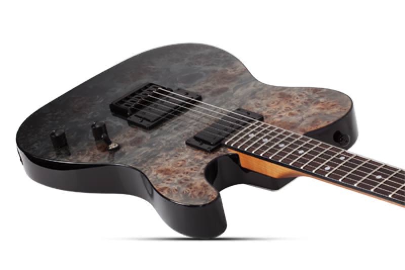 Preview: SCHECTER E-Gitarre, PT Standard, Black Fade Burst Burl