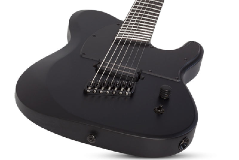 Preview: SCHECTER E-Gitarre, PT-7 Multiscale Black Ops, Satin Black Open Pore