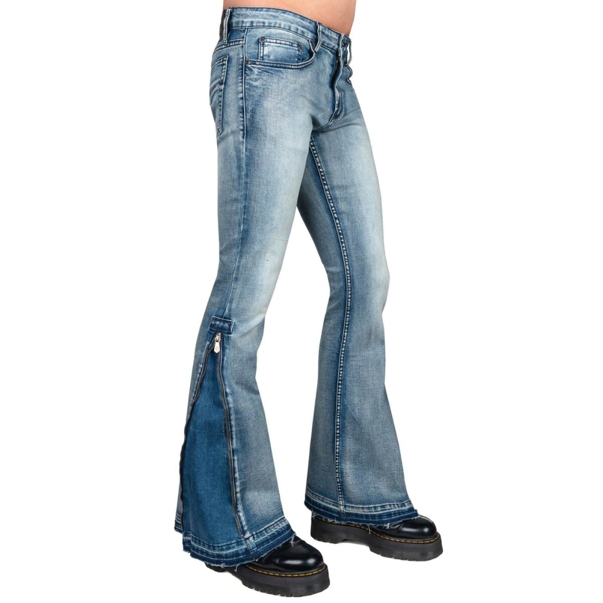 WORNSTAR Herren Essentials Collection Hellraiser Side Zipper Jeans - Classic Blue 36
