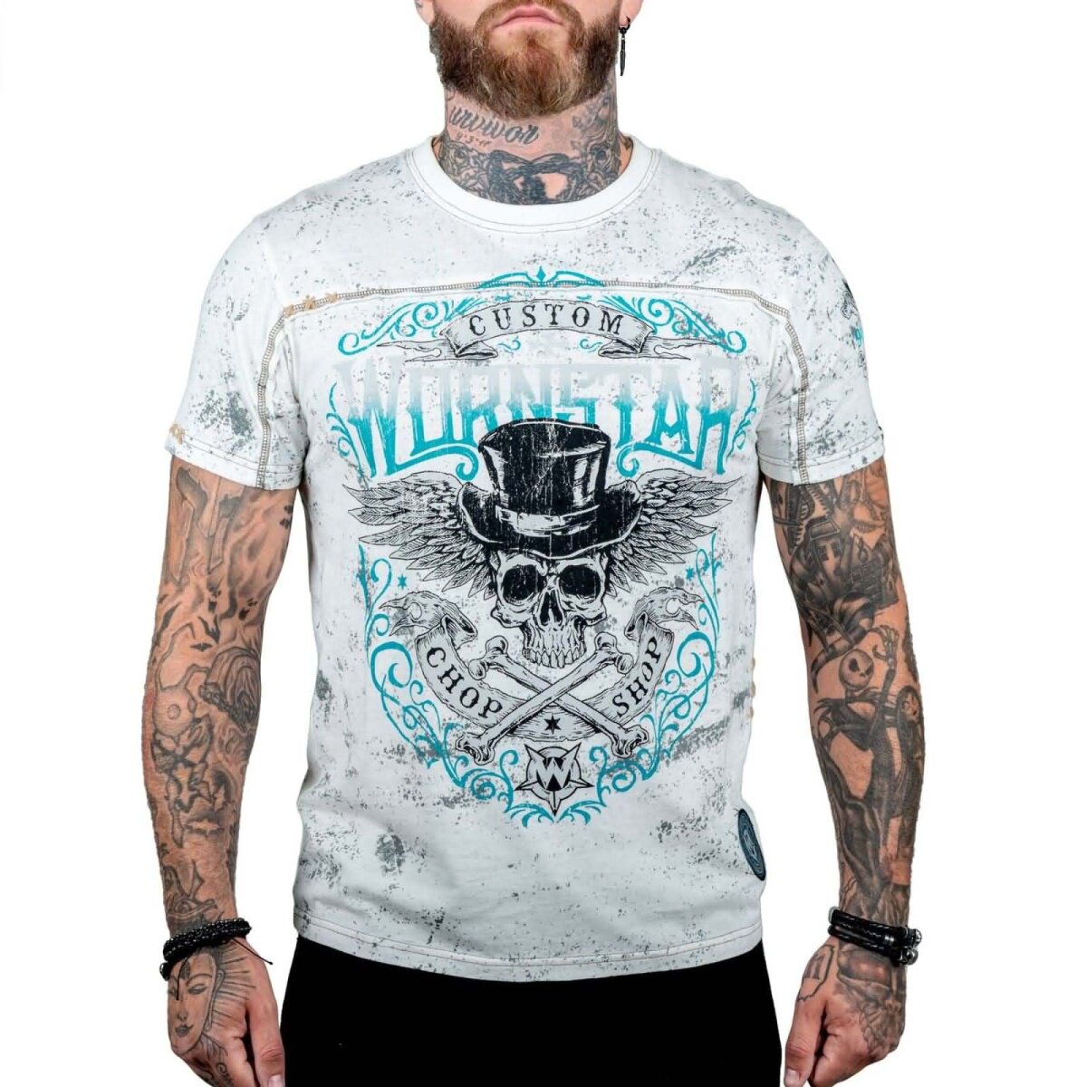 WORNSTAR Herren Artist Asylum Collection Elegantly Wasted Tee - Antique White T-Shirt weiß L