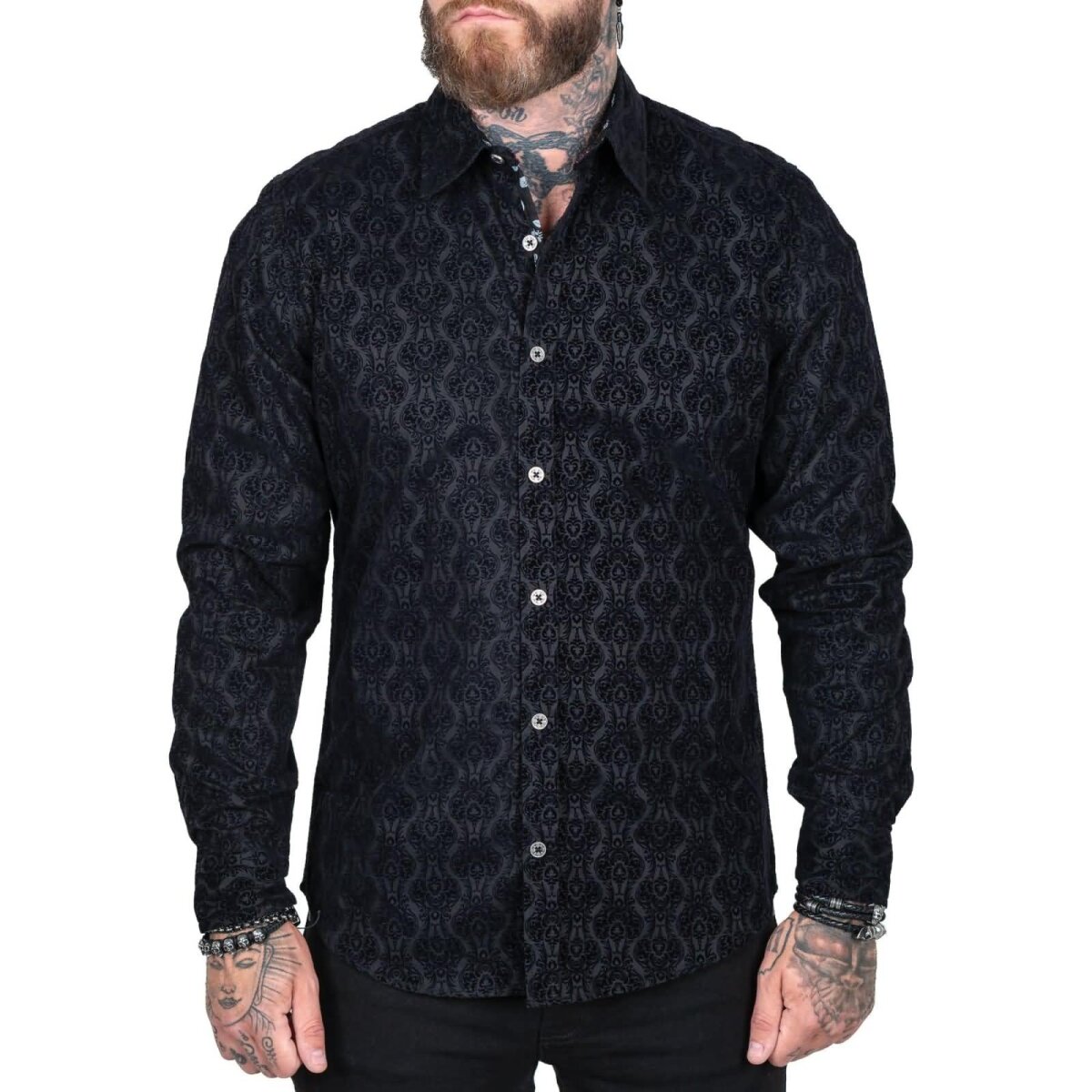 WORNSTAR Rocknrolla Collection Amaryllis Shirt - Black Hemd schwarz