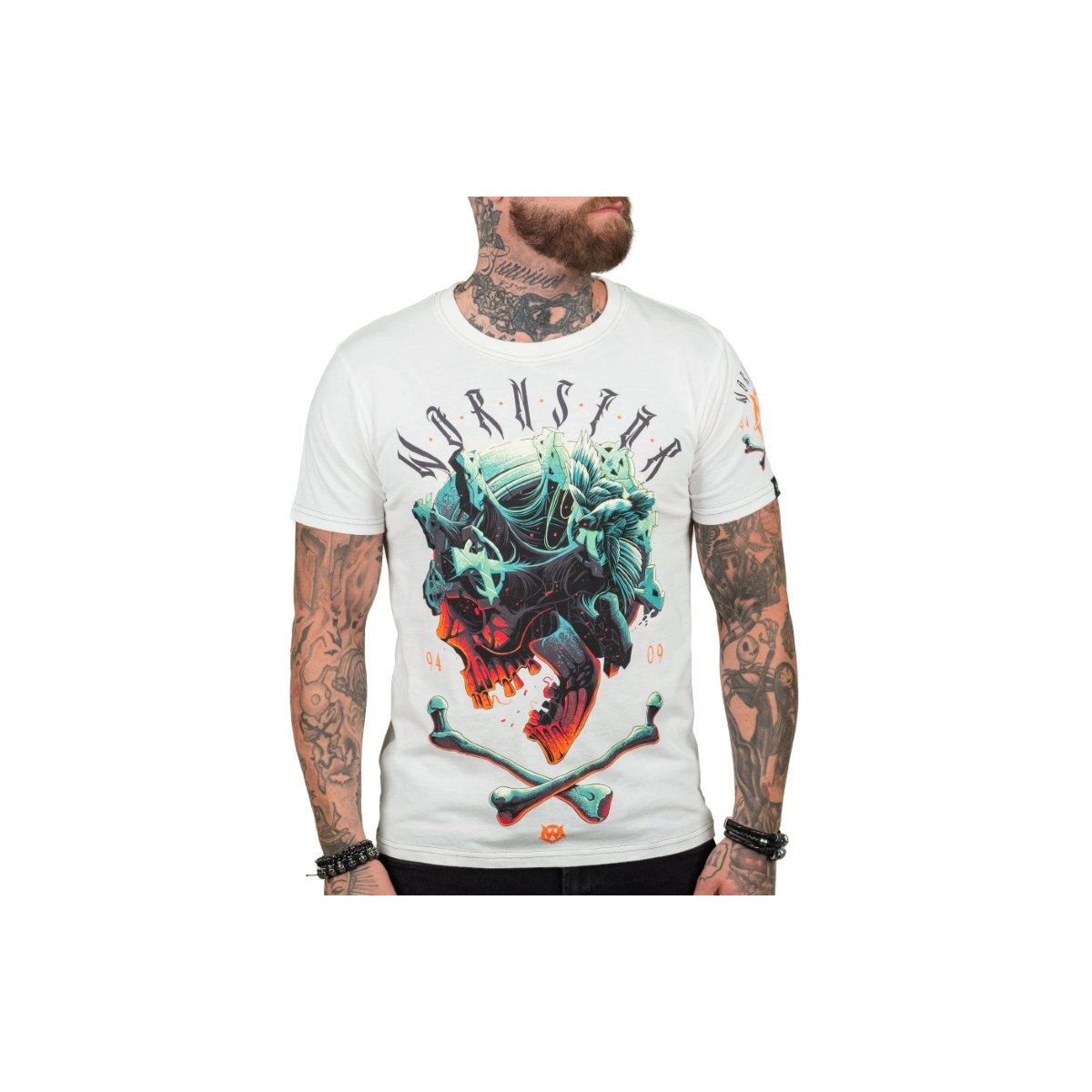 WORNSTAR Artist Asylum Collection T-Shirt Boneyard Tee Antique White 3XL