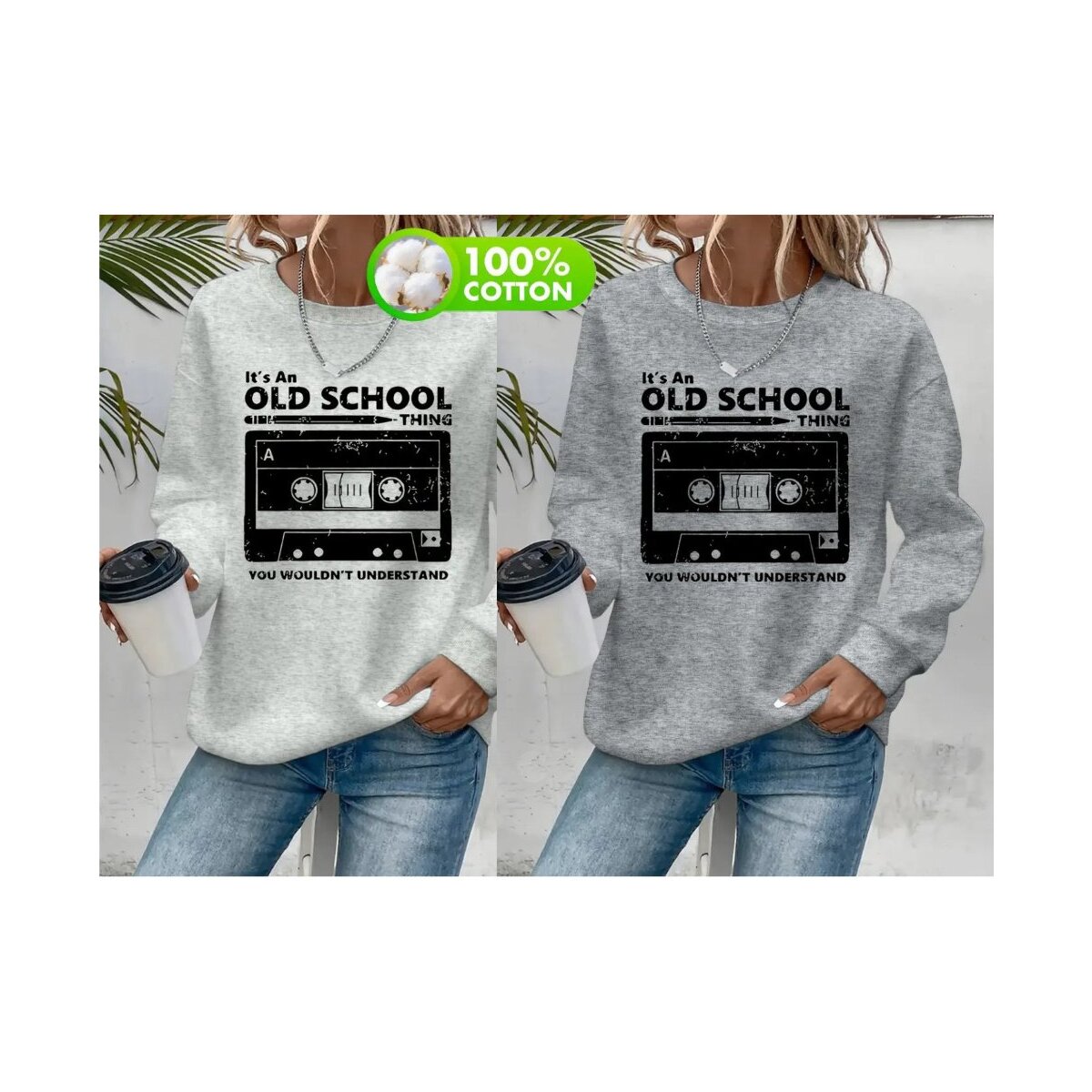 ROCK-HUS Sweatshirt ,,It's an Old School Thing - Kassette"