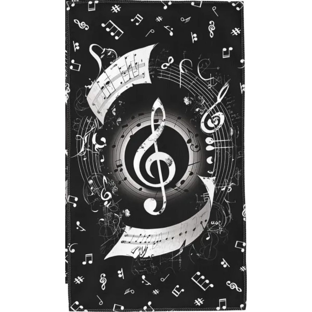 ROCK-HUS Spühltuch Handtuch Notenschlüssel Notenwirbel 65x45