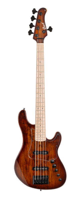 CORT Bassgitarre, GB-Fusion 5, Antique Brown Burst, Gigbag