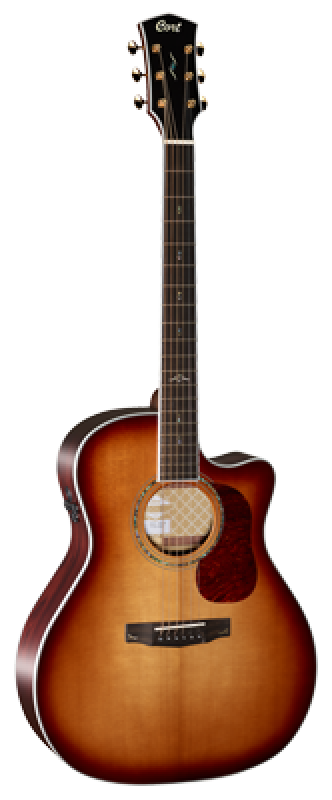 CORT Westerngitarre, GOLD A8, Light Burst, Preamp, Softcase