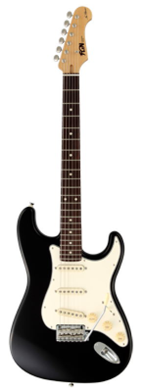 FGN E-Gitarre, Neo Classic ST 200, SSS Seymour Duncan PU, Black, Gigba