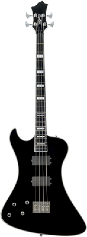 HAGSTROM E-Bass, Nekromant 4, Black Gloss, Linkshänder