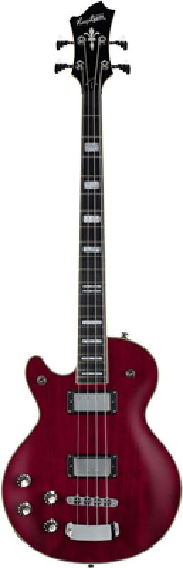 HAGSTROM Bassgitarre, Swede, Wild Cherry Transparent, Linkshänder