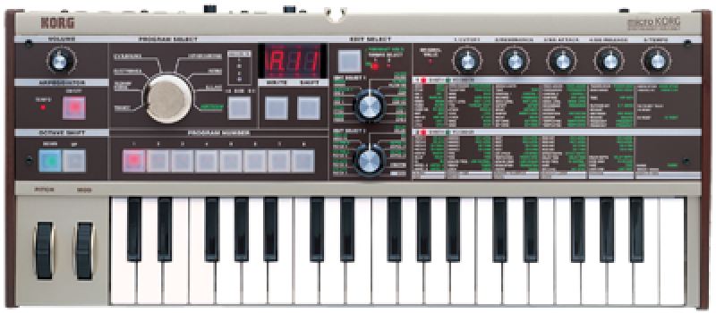 KORG Synthesizer, digital, microKORG, Vocoder, 37 Tasten