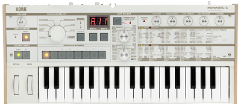 KORG Synthesizer, digital, microKORG S, Lautsprecher, 37 Tasten