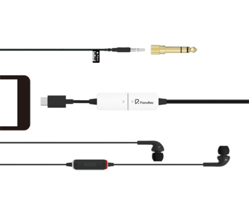 KORG Interface, PianoRec, für Smartphone/Tablet, mit Kopfhörer und Mik