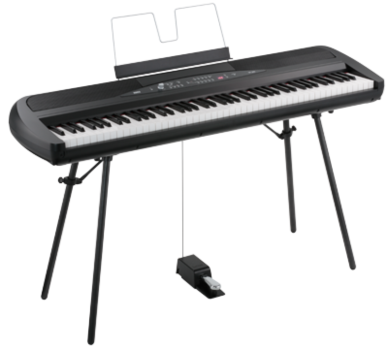 KORG Digitalpiano, SP280, 2x22 Watt, Ständer, schwarz