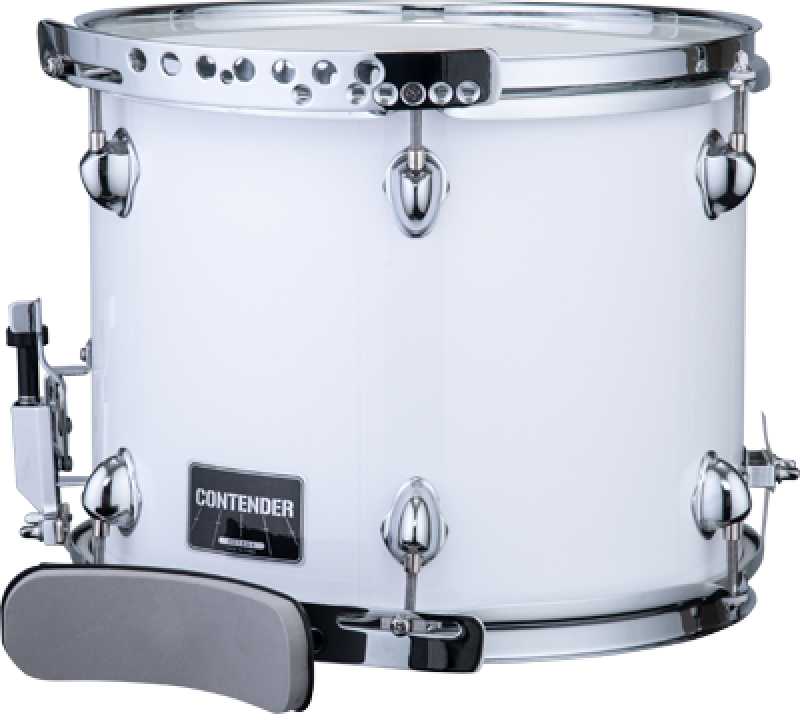MAPEX Marching Snare Drum, Contender Series, 13"x10", Gloss White, Tra