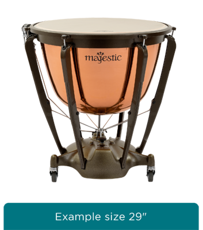 MAJESTIC Pauke, Symphonic Grand Series, 32", Kupfer, poliert, tiefgez.