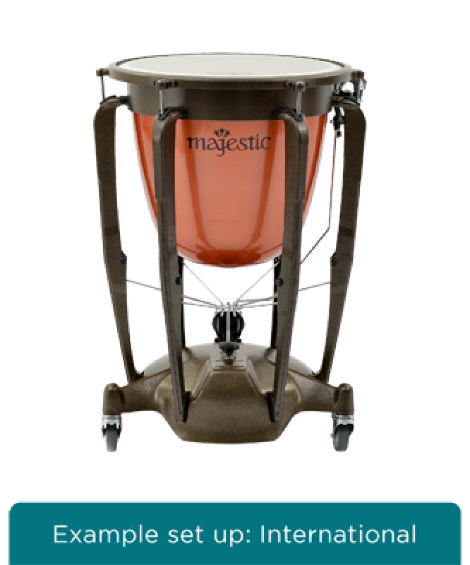 MAJESTIC Pauke, Symphonic Series, 20", Fiberglas, tiefgezogen, deutsch