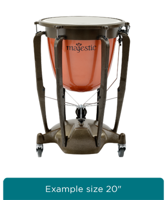 MAJESTIC Pauke, Symphonic Series, 26", Fiberglas, tiefgezogen, interna