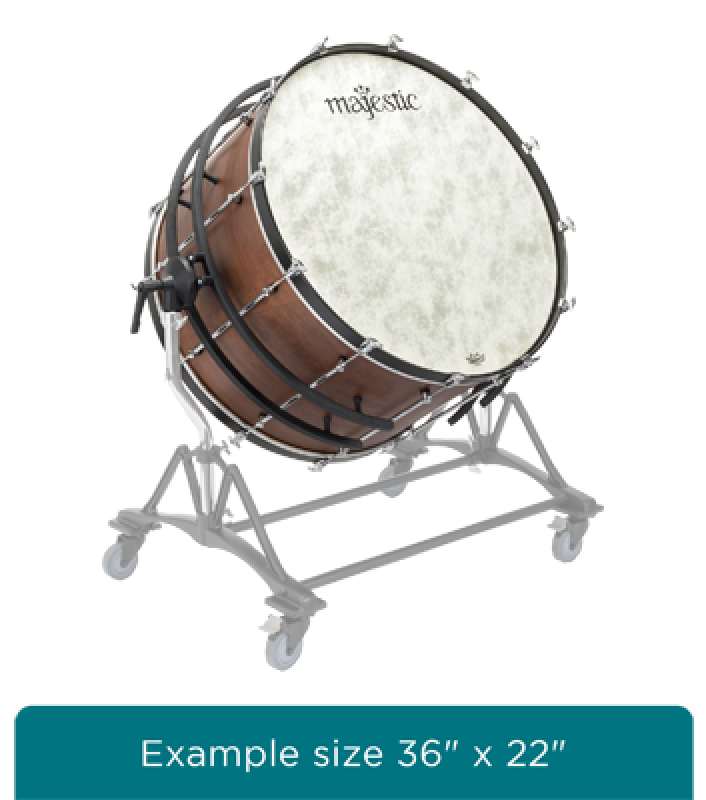 MAJESTIC Große Konzerttrommel, Prophonic Series, 36" x 18", ohne Ständ