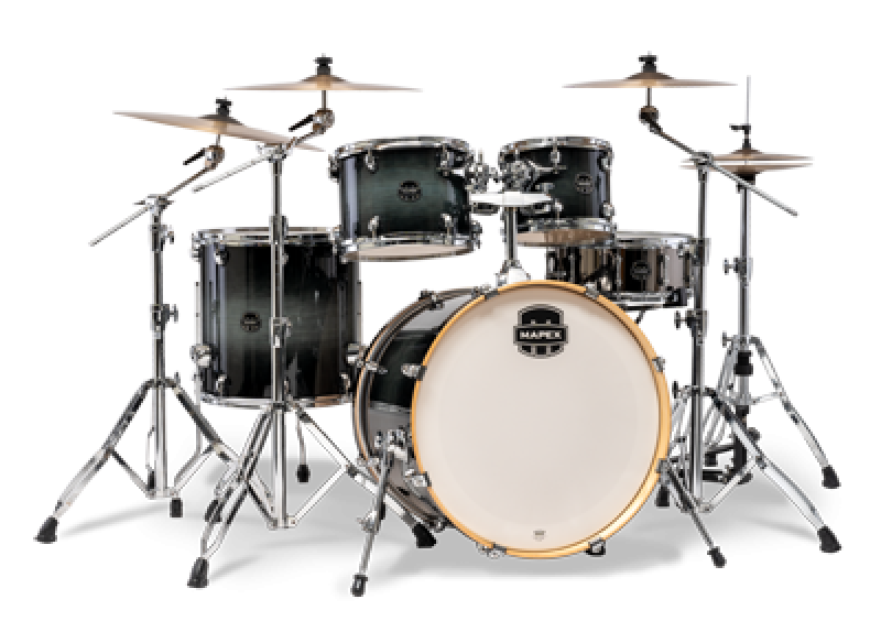 MAPEX Shellset, Armory, Stage, mit Rosette, Black Onyx Burst #OZ
