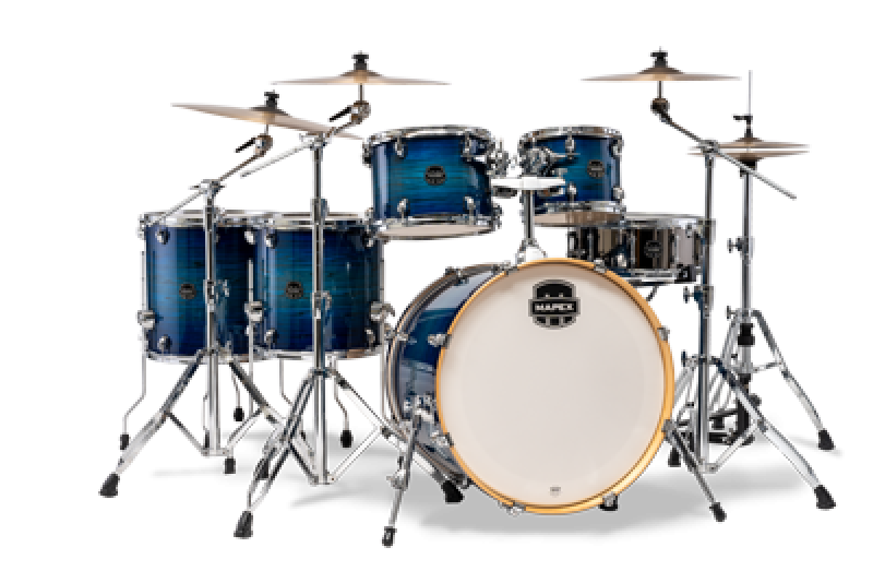 MAPEX Shellset, Armory, Stage+, mit Rosette, Blue Wave Burst #NJ