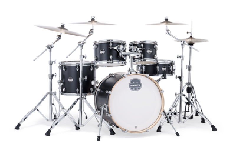 MAPEX Shellset, Mars Maple, Fusion, Matte Black #KD
