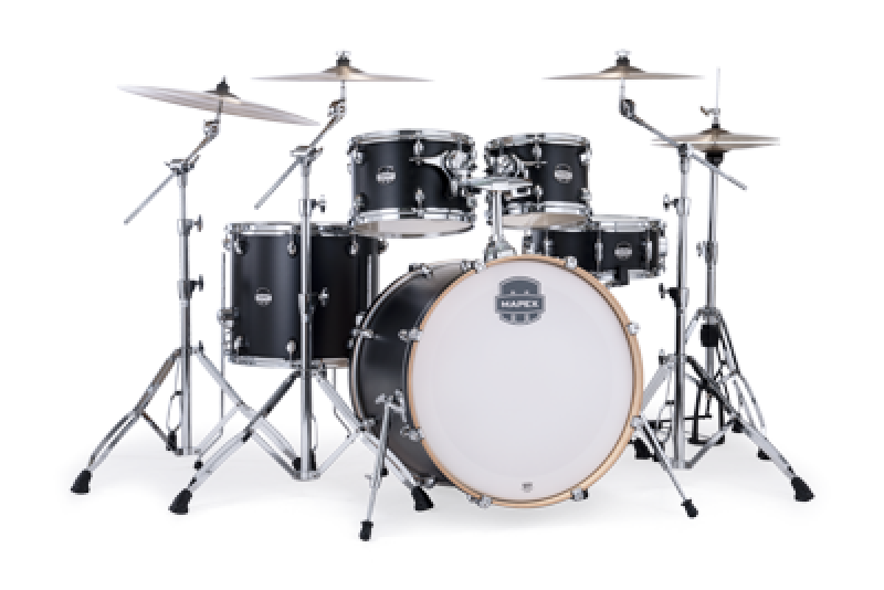 MAPEX Shellset, Mars Maple, Stage, Matte Black #KD