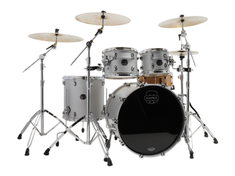 MAPEX Shellset, Saturn Evolution Birch, Stage, Iridium Silver #PD