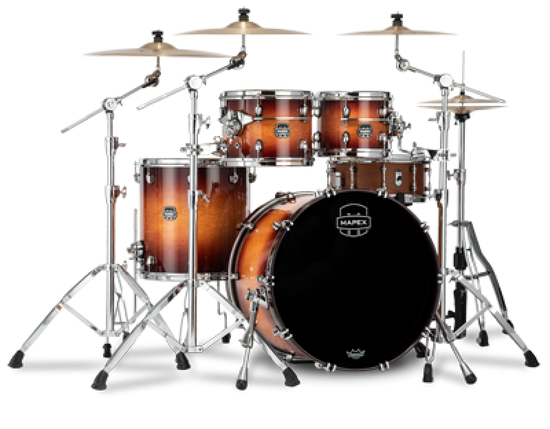 MAPEX Shellset, Saturn Evolution Maple, Stage, Exotic Sunburst #PO