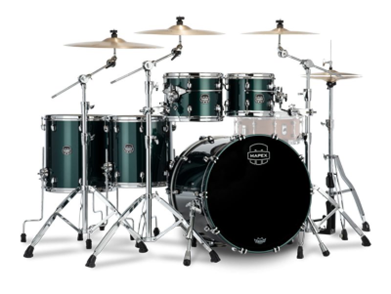 MAPEX Shellset, Saturn Evolution Birch, Stage+, Brunswick Green #PQ