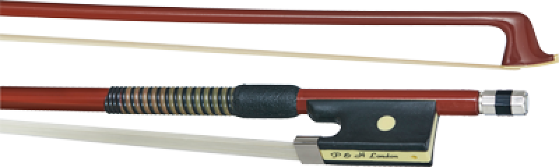 P&H Violinbogen 1/8, Fiberglas, braun, echter Rosshaarbezug