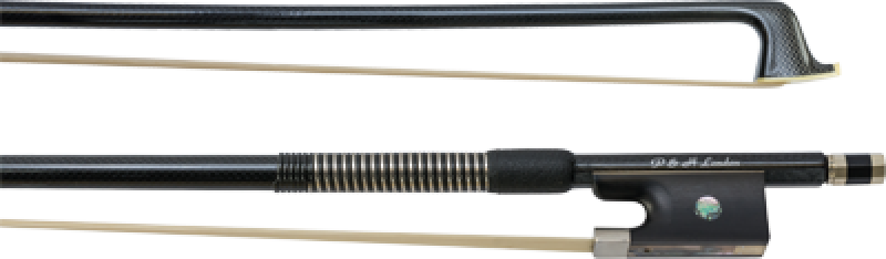 P&H Violinbogen 4/4, Carbon, schwarz, Ebenholzfrosch