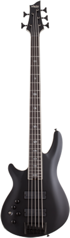 SCHECTER Bassgitarre, SLS Elite 5 Evil Twin, Satin Black, Linkshänder