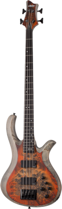 SCHECTER Bassgitarre, Riot 4, Inferno Burst