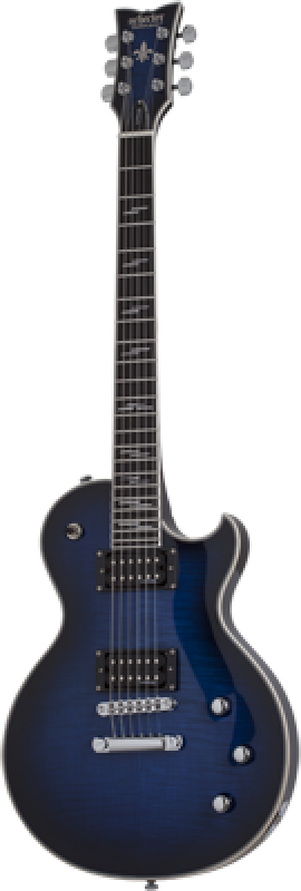 SCHECTER E-Gitarre, Solo-II Supreme, See Thru Blue Burst