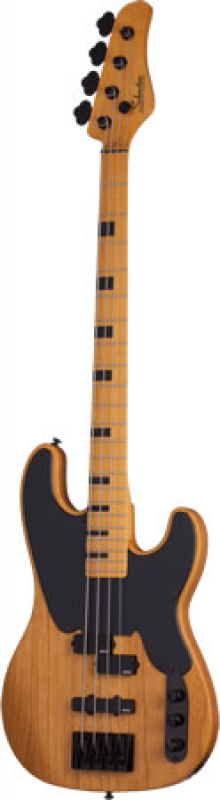 SCHECTER Bassgitarre,  Model-T Session, Aged Natural Satin