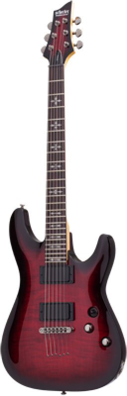 SCHECTER E-Gitarre, Demon 6, Crimson Red Burst