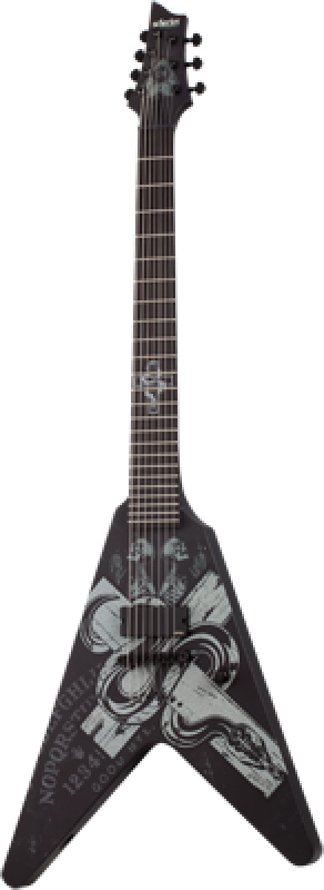 SCHECTER E-Gitarre, Signature Chris Howorth V-7, Snake Cross