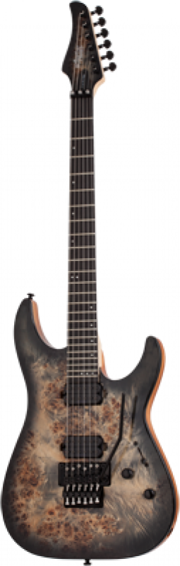 SCHECTER E-Gitarre, C-6 FR Pro, Charcoal Burst