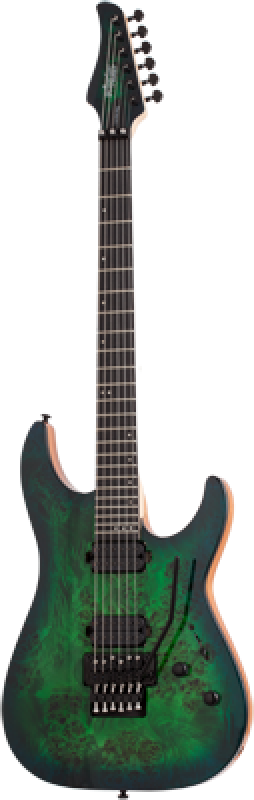 SCHECTER E-Gitarre, C-6 FR Pro, Aqua Burst