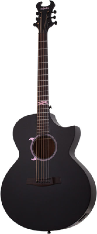 SCHECTER Westerngitarre, Machine Gun Kelly Acoustic, Satin Black