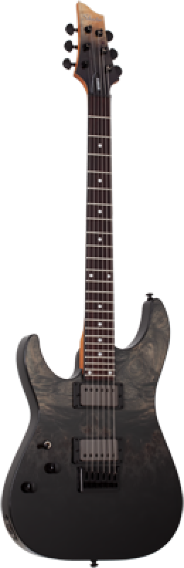 SCHECTER E-Gitarre, C-1 Standard, Black Fade Burst Burl, LH